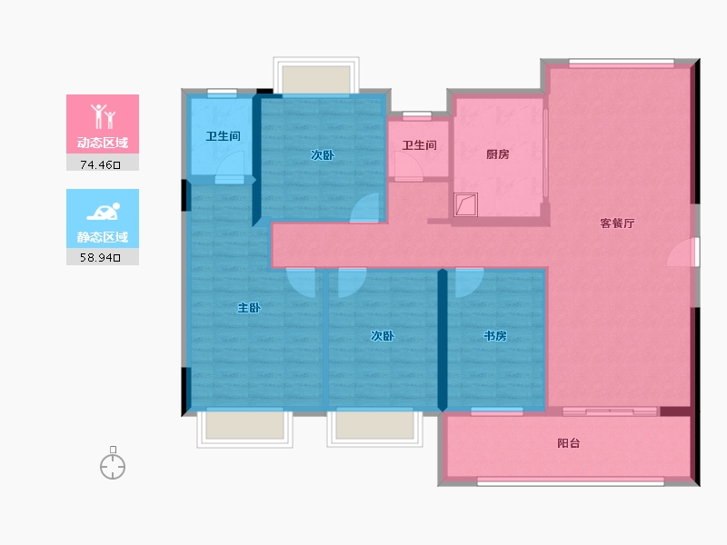 福建省-泉州市-武夷时代天越-119.28-户型库-动静分区