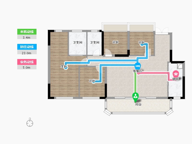 四川省-成都市-国贸蓉上-116.68-户型库-动静线