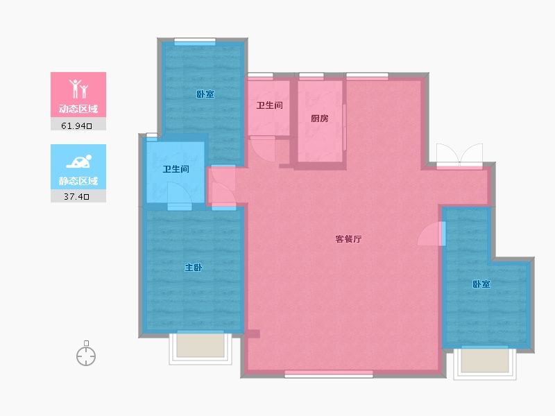 河北省-石家庄市-城发投·云和赋-89.27-户型库-动静分区