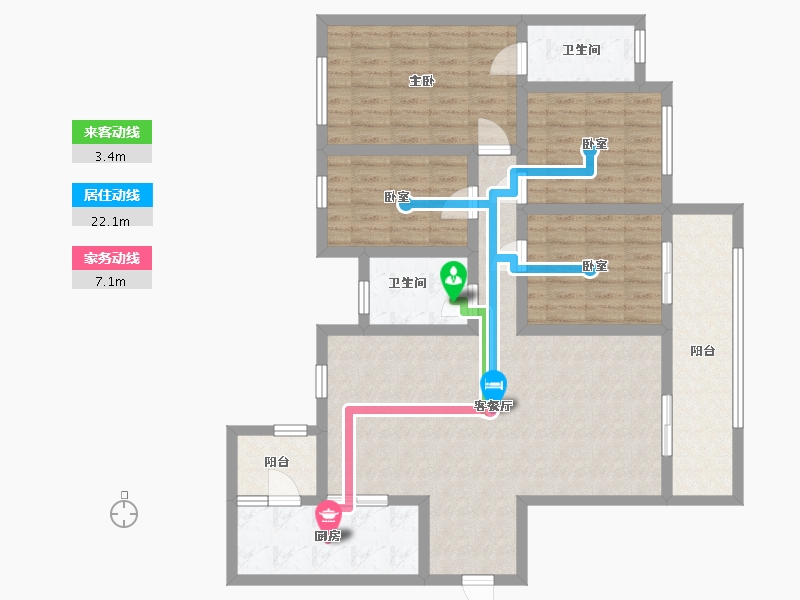 贵州省-遵义市-遵义理想城-111.20-户型库-动静线