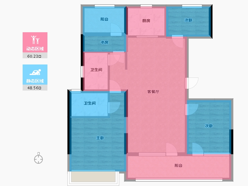 山东省-济宁市-运河春晓-96.49-户型库-动静分区