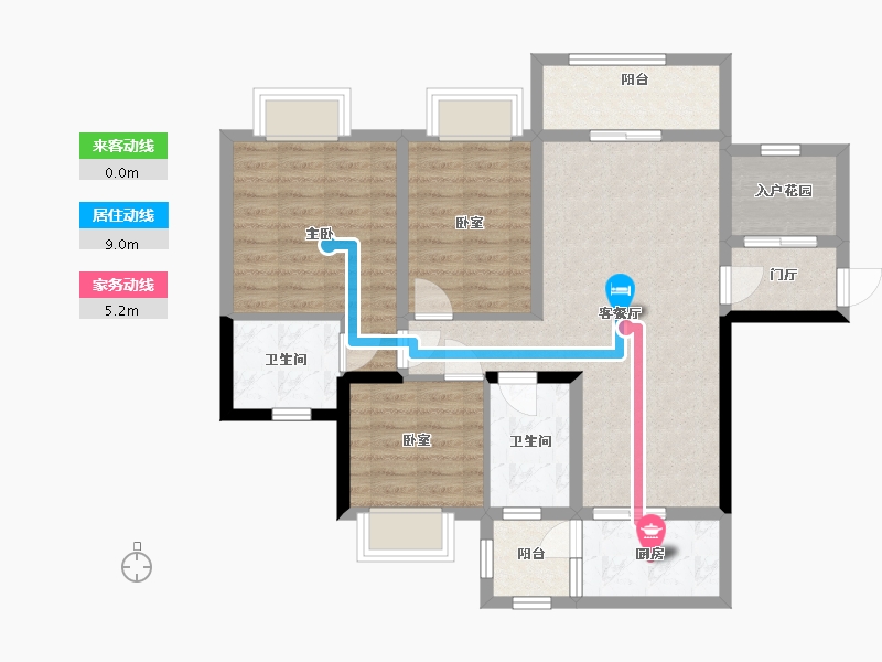 广西壮族自治区-北海市-宏瑞新城-90.40-户型库-动静线