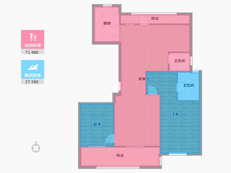 浙江省-嘉兴市-苏嘉名境园-100.00-户型库-动静分区