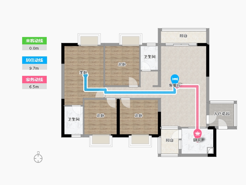 广西壮族自治区-南宁市- 被服家园-112.43-户型库-动静线