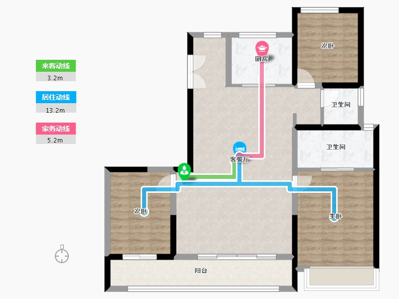 陕西省-西安市-中铁·阅唐府-100.11-户型库-动静线