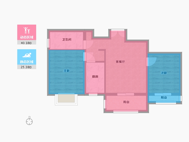 黑龙江省-哈尔滨市-悦城-61.44-户型库-动静分区