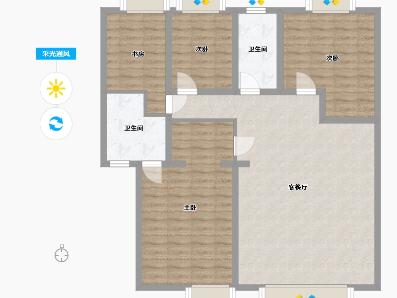 广东省-深圳市-物业时代新居-新贵阁-250.00-户型库-采光通风