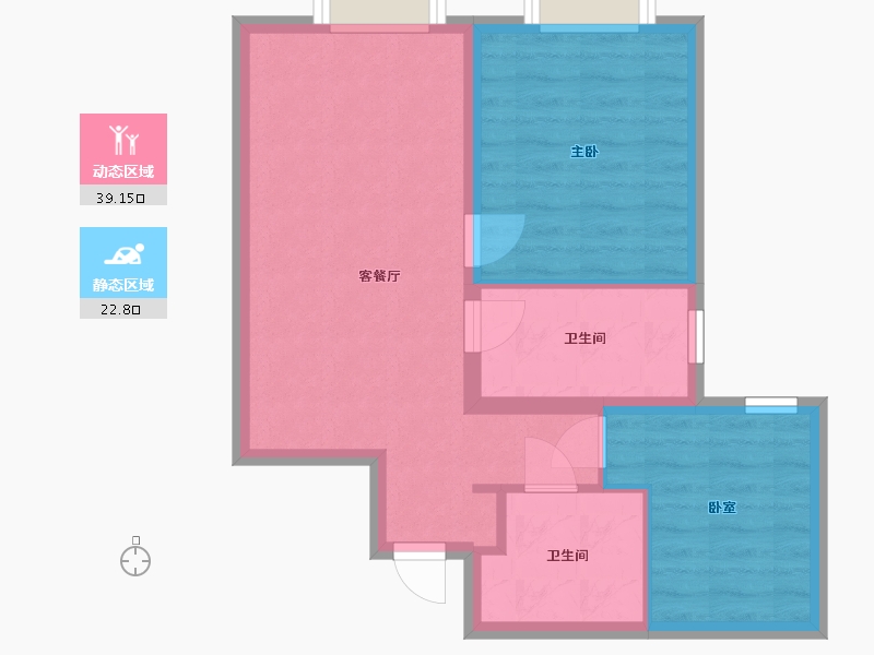 北京-北京市-金域国际三期-60.00-户型库-动静分区