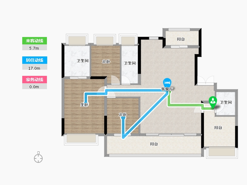 江苏省-南京市-联发华发·嘉和华府-140.00-户型库-动静线