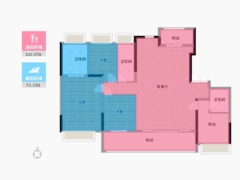 江苏省-南京市-联发华发·嘉和华府-140.00-户型库-动静分区