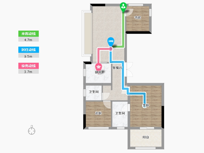 四川省-成都市-国贸锦原-72.66-户型库-动静线