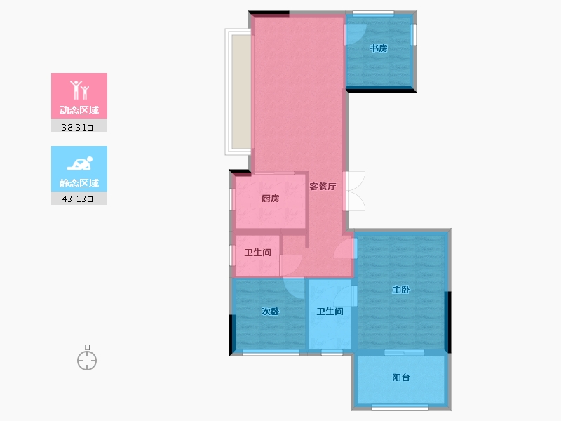 四川省-成都市-国贸锦原-72.66-户型库-动静分区