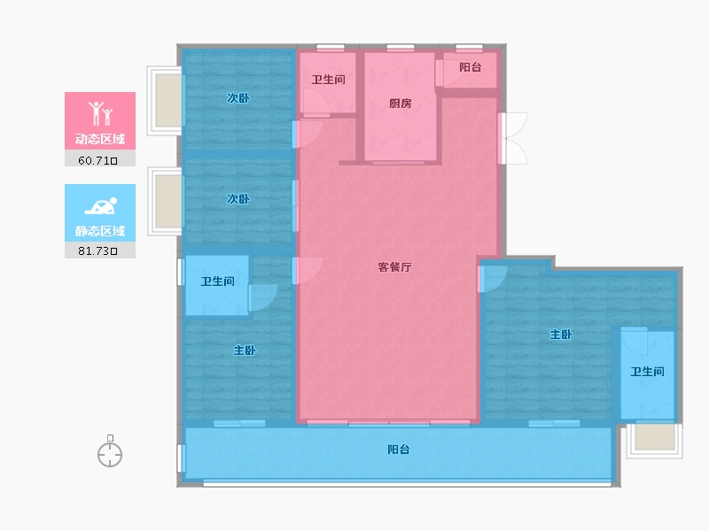 云南省-昆明市-建投春城華府-128.33-户型库-动静分区