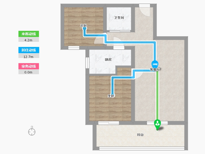 新疆维吾尔自治区-喀什地区-天福公园学府-60.80-户型库-动静线