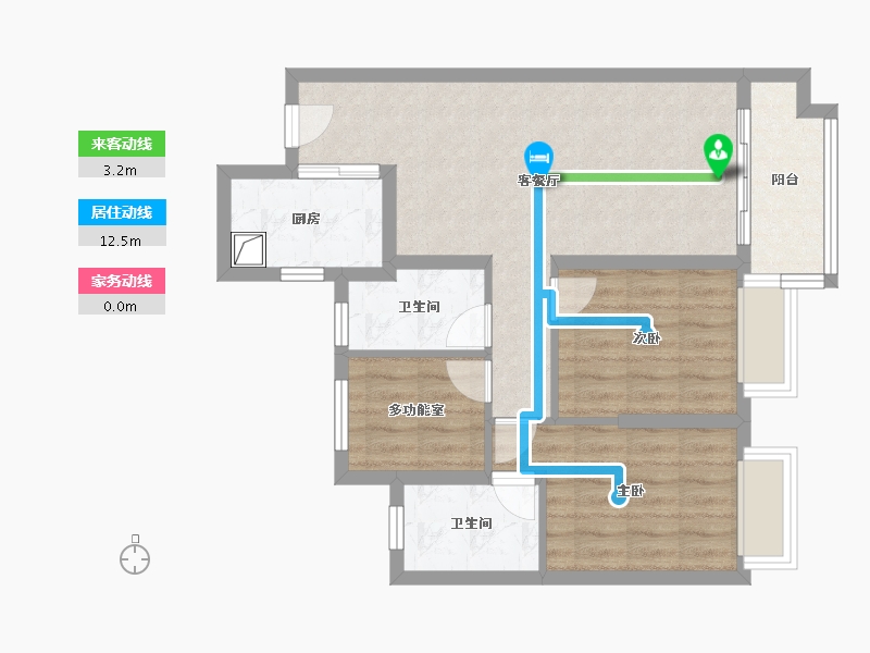 湖北省-武汉市-融创天水碧-79.20-户型库-动静线