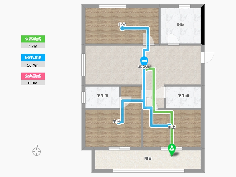 福建省-福州市-秀林居-84.00-户型库-动静线