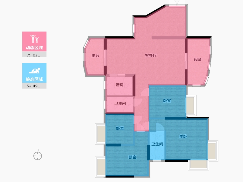 广东省-肇庆市-顺宝天誉花园-117.80-户型库-动静分区