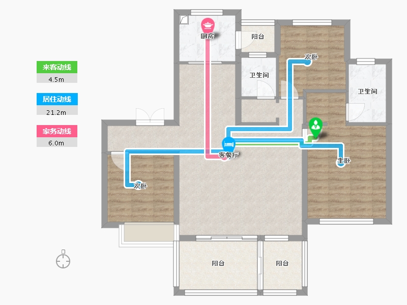 山东省-枣庄市-善国璟园-102.40-户型库-动静线