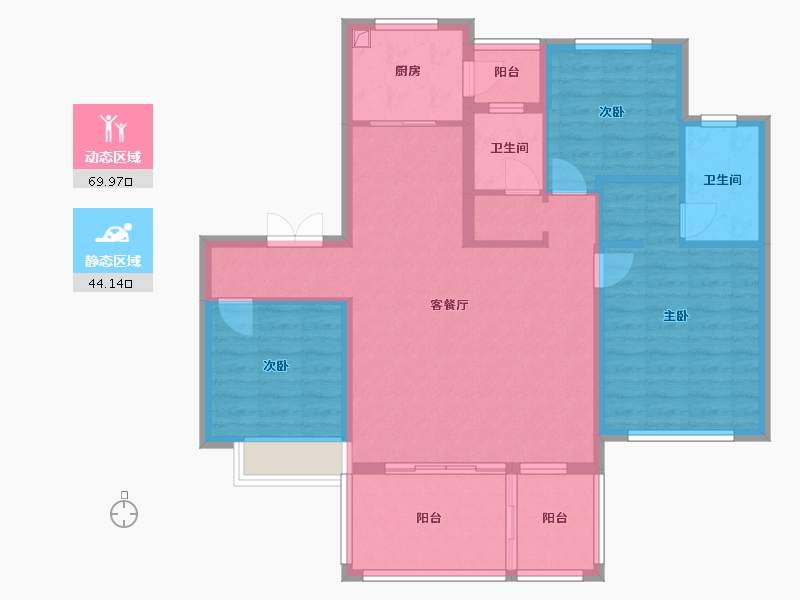 山东省-枣庄市-善国璟园-102.40-户型库-动静分区