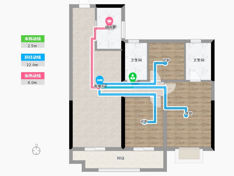 安徽省-合肥市-恒泰悦璟府-88.77-户型库-动静线