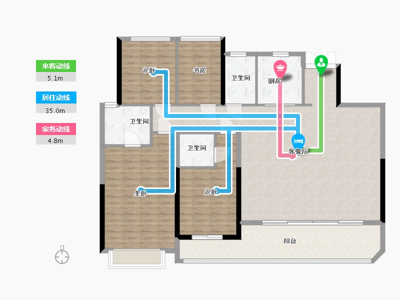 浙江省-台州市-东浦未来社区-152.00-户型库-动静线