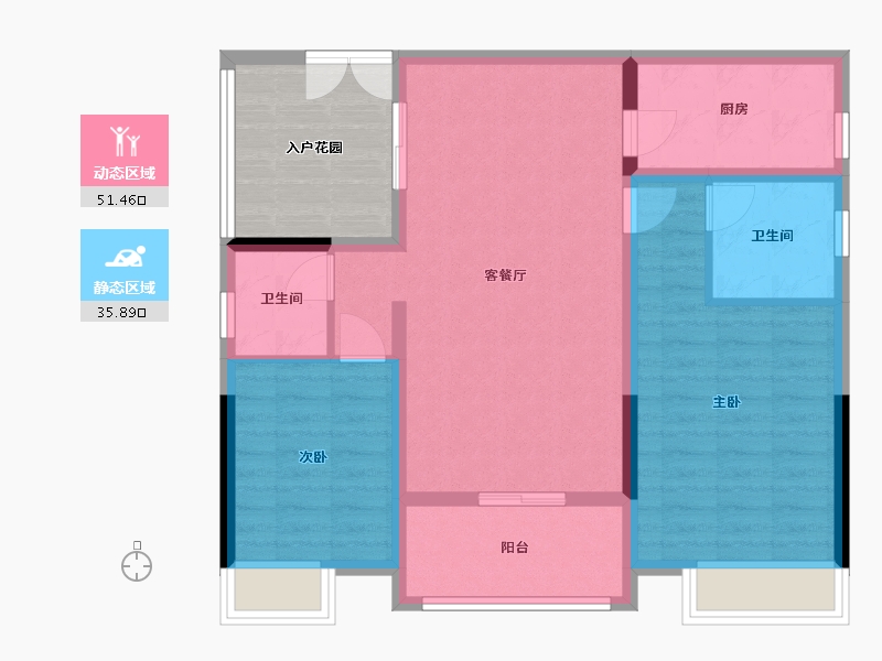 江西省-上饶市-华日阳光城-86.66-户型库-动静分区