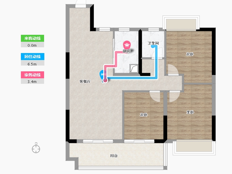 安徽省-宿州市-雲都壹号院-87.20-户型库-动静线