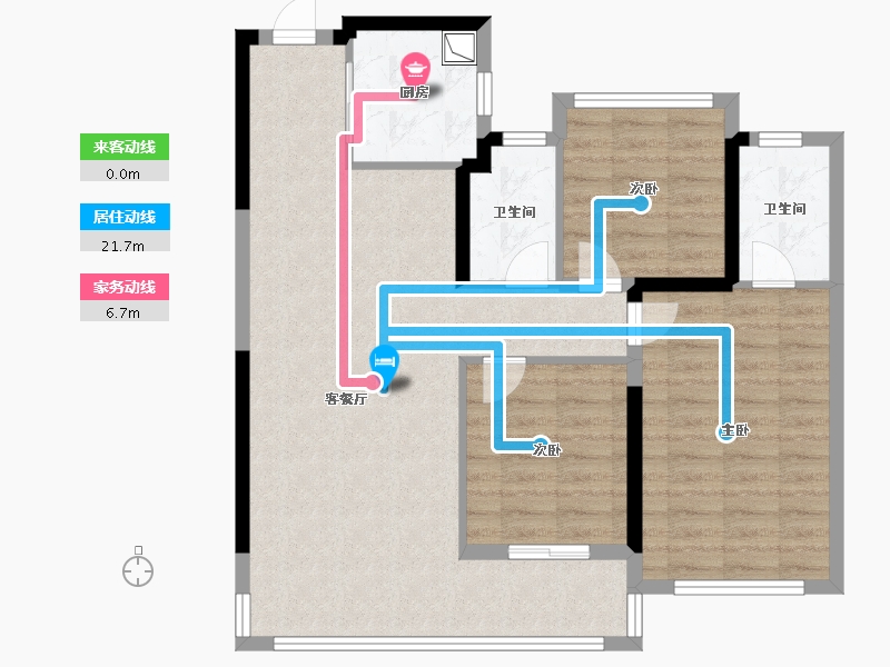 浙江省-温州市-滨江壹号-88.00-户型库-动静线