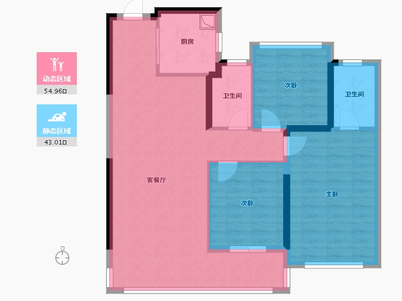 浙江省-温州市-滨江壹号-88.00-户型库-动静分区