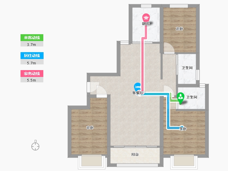 河北省-石家庄市-绿城·悦园-77.38-户型库-动静线