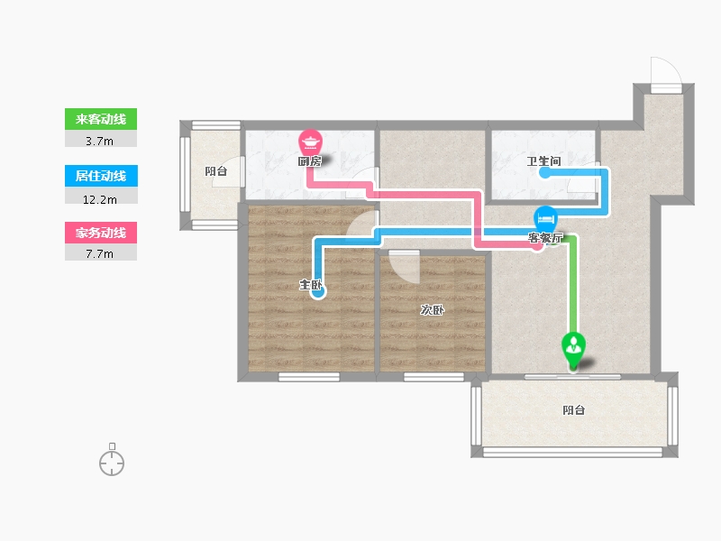 黑龙江省-哈尔滨市-城东新居C区-80.00-户型库-动静线