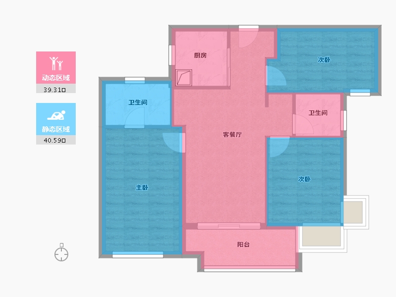 福建省-漳州市-建发朗云-71.21-户型库-动静分区