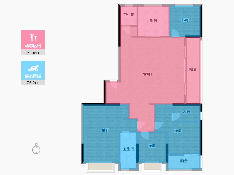 浙江省-杭州市-绿城绿汀春晓轩-142.55-户型库-动静分区