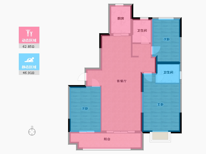 山东省-泰安市-中悦新城-98.81-户型库-动静分区