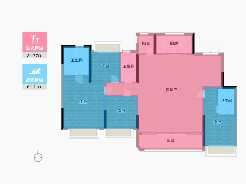 四川省-成都市-国贸蓉上-135.53-户型库-动静分区