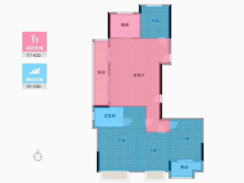 浙江省-丽水市-金瓯佳苑-112.00-户型库-动静分区