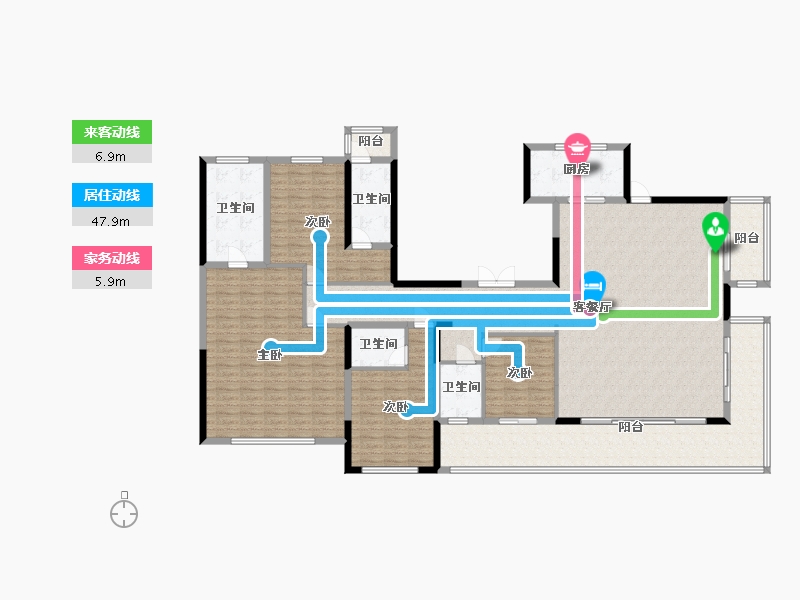 河南省-信阳市-天玺壹号-215.86-户型库-动静线