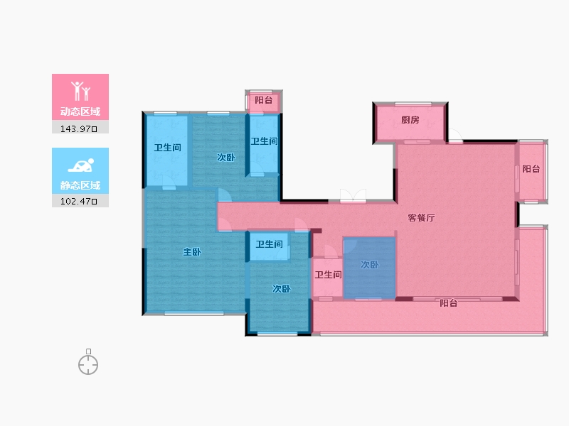 河南省-信阳市-天玺壹号-215.86-户型库-动静分区