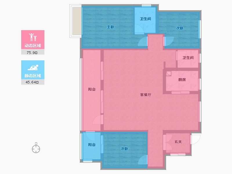 河北省-邢台市-翰林院-124.00-户型库-动静分区