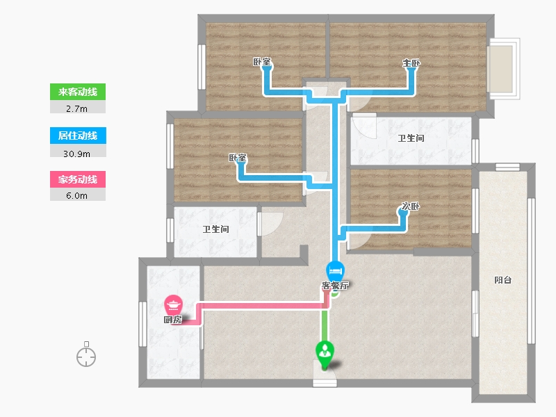 湖北省-黄冈市-长安世纪城-119.20-户型库-动静线