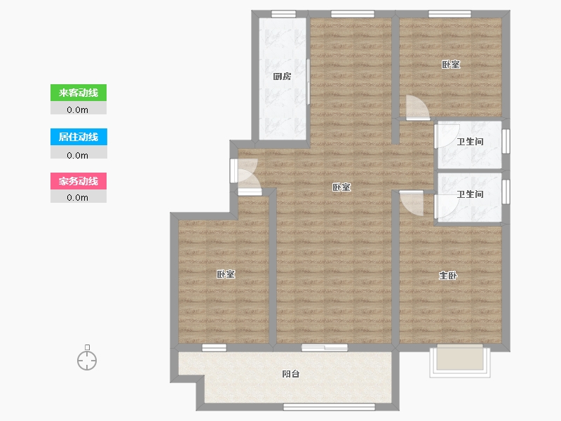 山东省-聊城市-畅博书香首府-111.00-户型库-动静线