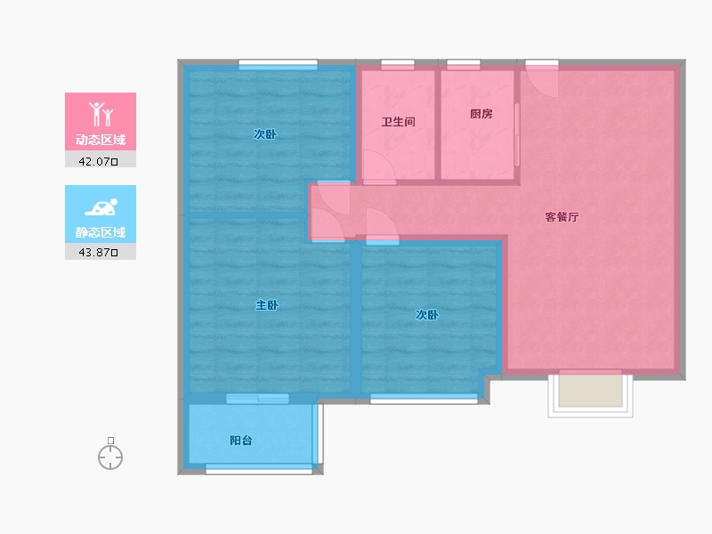 河北省-廊坊市-凯悦嘉园-77.16-户型库-动静分区