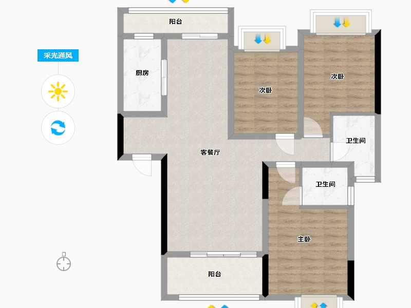 四川省-广安市-承平盛世7期-99.20-户型库-采光通风