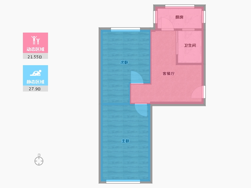 辽宁省-沈阳市-宏达小区-52.30-户型库-动静分区