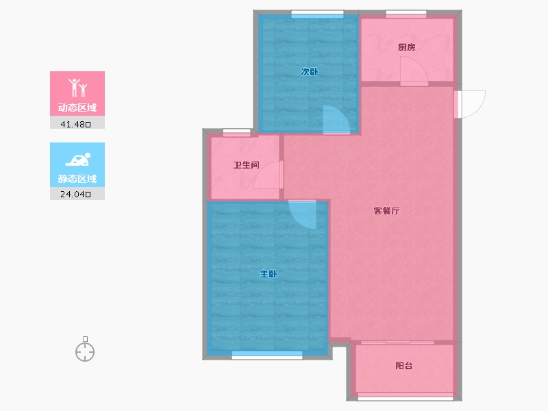 陕西省-西安市-高科麓湾-59.93-户型库-动静分区