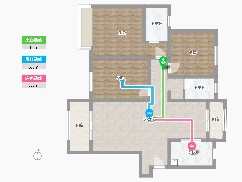 山东省-济南市-绿地新里香榭丽公馆-东区-120.00-户型库-动静线