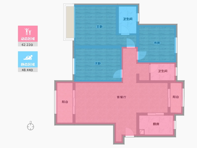 山东省-济南市-绿地新里香榭丽公馆-东区-120.00-户型库-动静分区