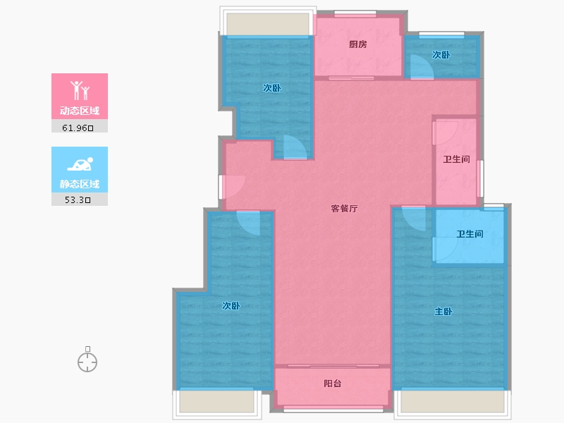 安徽省-阜阳市-润源太阳城-110.02-户型库-动静分区