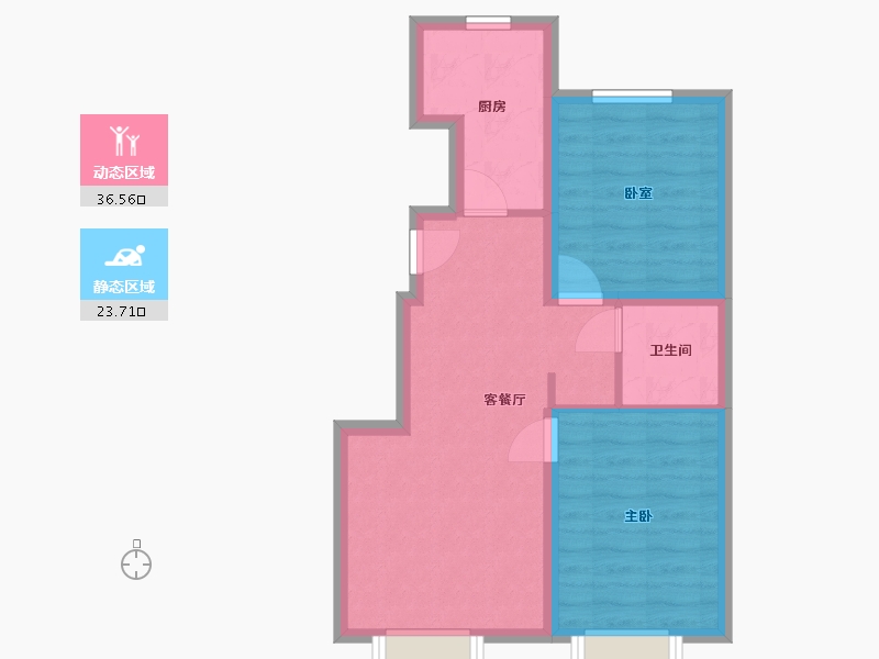 北京-北京市-樾府国际-70.40-户型库-动静分区