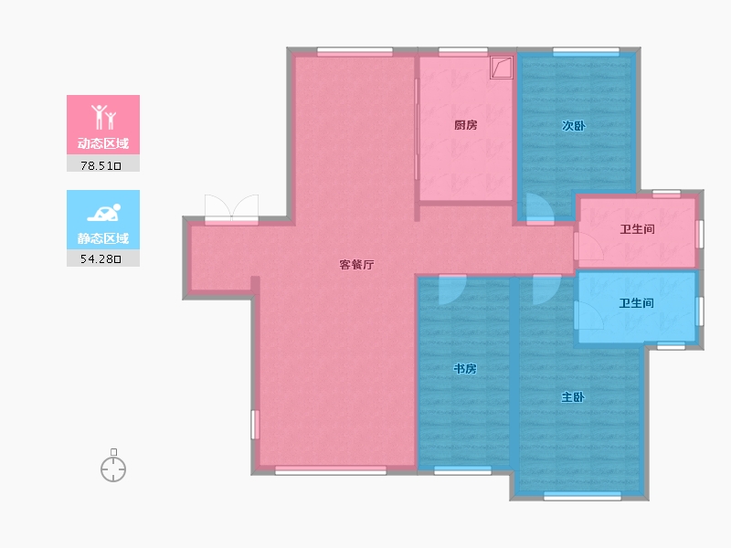 辽宁省-丹东市-凤凰首府-140.00-户型库-动静分区